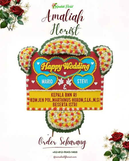 Papan Bunga Pernikahan Galung Maloang